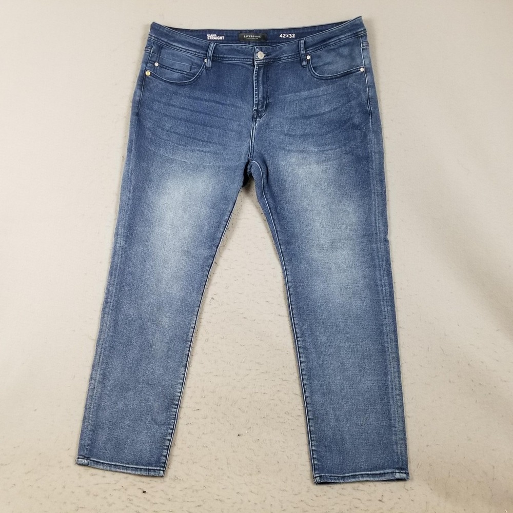 Liverpool Jeans Mens 42 Blue Relaxed Straight Ferndale Stretch Denim LGR301SS832